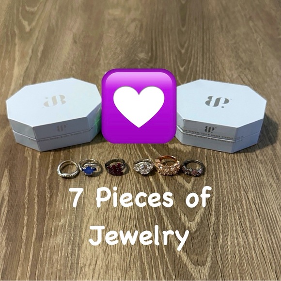 Bomb Party Jewelry - Bomb Party Women’s Set of‎ Seven Pieces of Elegant Necklaces & Rings Size 5 & 6